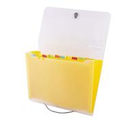 D.RECT 5540 110578 - Carpeta archivadora expandible con 12 compartimentos, A4, color amarillo