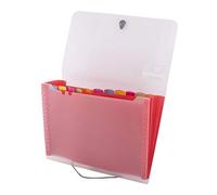 D.RECT 5540 - Carpeta de archivos extensible A4 | Acordeón Carpeta Clasificadora de documentos con 12 Compartimentos | Carpeta de Acordeon | color rojo