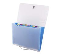 D.RECT 5540 Bolsa para Documentos | Clasificador de Documentos | Escuela, Alfabético, Bolsillos para Documentos Expandibles | Clasificador de 12 Compartimentos, Escuela, Oficina, Hogar | A4 Azul