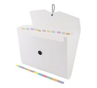 D.RECT 5580 Carpeta de archivos extensible A4 | Acordeón Carpeta Clasificadora de documentos con 12 Compartimentos | Carpeta de Acordeon | Blanco