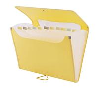 D.RECT 5590 Carpeta de archivos extensible A4 | Acordeón Carpeta Clasificadora de documentos con 12 Compartimentos | Carpeta de Acordeon | color amarillo