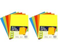 D.RECT 960138- Papel de color, A4, 100 hojas, 5 Tonos de Color, 5x20 hojas, multicolor (Paquete de 2)