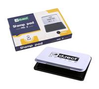 D.RECT Almohadilla de Tinta Metal 7 x 11 cm - Tampón de Tinta, Negro