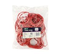 D.RECT Banda Elástica 1.5x3mm 1/2 Circunferencia 80mm | Bandas Elásticas para el Hogar, el Trabajo, la Oficina | Reutilizable, Duradero | Bolsa Estable de 100 g | Rojo