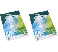 D.RECT Bloc de cartas | notas a cuadros | notas de 70 g/m² | A4 | 100 hojas, color blanco (Paquete de 2)