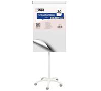 D.RECT Bloc de Flipchart Blanco 650x1000 mm - Bloc de Papel para Rotafolios de 80 g/m², 30 Hojas, 5 Orificios - Ideal para Oficina, Presentaciones y Hogar