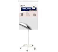 D.RECT Bloc de Flipchart Blanco 650x1000 mm - Bloc de Papel para Rotafolios de 80 g/m², 50 Hojas, 5 Orificios - Ideal para Oficina, Presentaciones y Hogar