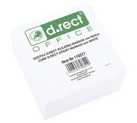 D.RECT Bloc de notas, 90 x 90 x 50 mm, aprox. 450 hojas, encolado en la parte superior, color blanco