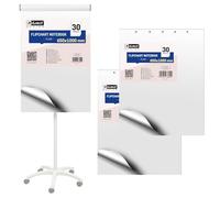 D.RECT Bloc de Papel para Flipchart 650×1000 mm - Pack de 3 Bloques, 90 Hojas - 80 g/m² Superficie Lisa - Papel para Presentaciones y Reuniones