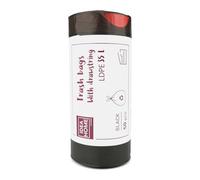 D.RECT Bolsas de Basura con Cordón 35L, 50 Unidades - Sacos de Basura para Reciclar, Negro