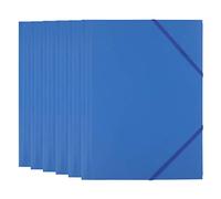 D.RECT Carpeta A4 Azul con Goma Pack 6 Unidades Plástico Resistente Documentos