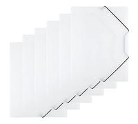 D.RECT Carpeta A4 Transparente con Goma Pack 6 Unidades Plástico Resistente Documentos