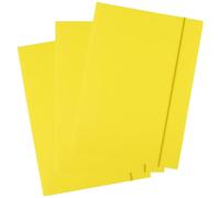 D.RECT Carpeta de Cartón de 25 Piezas - Carpeta Postal con Banda Elástica A4-300 g, Amarillo