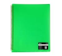 D.RECT Carpeta de Presentación de Polipropileno A4 - Carpeta de Oferta 20 Bolsillos - Cuaderno de Exhibición en Espiral, Verde