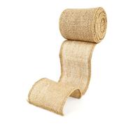 D.RECT Cinta de yute Natural para Floristería y Decoración 10x500cm - Marrón Rollo de Arpillera para Envolver Regalos