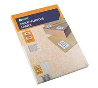 D.RECT Etiquetas adhesivas universales (105 x 37 mm en DIN A4), imprimibles, 100 hojas/paquete de 16 etiquetas/hoja, 1600 unidades, color blanco