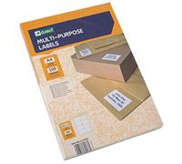 D.RECT Etiquetas adhesivas universales (105 x 70 mm en DIN A4), imprimibles, 100 hojas/paquete de 8 etiquetas/hoja, 800 unidades, color blanco
