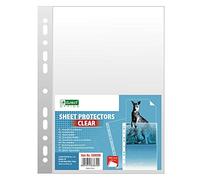 D.RECT, Fundas Multitaladro, 55 Micras, Tamaño A4, Folio-Cristal, Cristal, Pack de 100 Unidades, Perforadas Transparentes, Bolsillos de Polipropileno (009606)