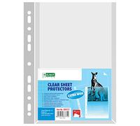 D.RECT | Fundas Multitaladro | 170 Micras | Tamaño A4 | Folio-Cristal, Cristal | Pack de 10 Unidades | Perforadas Transparentes | Ampliadas | Bolsillos de Polipropileno