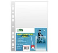 D.RECT | Fundas Multitaladro | 40 Micras | Tamaño A4 | Folio-Cristal, Cristal | Pack de 100 Unidades | Perforadas Transparentes | Bolsillos de Polipropileno