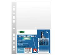 D.RECT | Fundas Multitaladro | 45 Micras | Tamaño A4 | Folio-Cristal, Cristal | Pack de 100 Unidades | Perforadas Transparentes | Bolsillos de Polipropileno