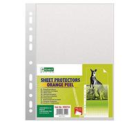 D.RECT | Fundas Multitaladro | 40 Micras | Tamaño A4 | Polipropileno Granulado | Piel Naranja | Pack de 100 Unidades | Perforadas Transparentes | Bolsillos de Polipropileno