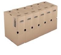 D.RECT KEEP.IT MAXI Cajas de Archivo para Carpetas Set de 6 - 100 mm - Cartón Ondulado Libre de Ácido - Resistentes, Apilables y FSC
