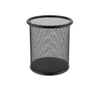 D.RECT KOMO Portalápices de Metal Redondo para Escritorio - Organizador de Oficina Estable con Rejilla Metálica y Protección Interior - Ideal para Oficina y Home Office - 98 mm