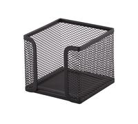 D.RECT KOMO Portanotas Metálico de Rejilla - Organizador de Escritorio para Notas Adhesivas, Diseño Compacto 95×95×80 mm, Negro