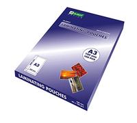 D.RECT 5903069005489 Láminas Para Plastificar, Brillante, Transparente, Tamaño A3, 100 Micras, Paquete de 100 Unidades, Laminación, Material de Oficina
