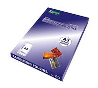 D.RECT Láminas Para Plastificar, Brillante, Transparente, Tamaño A3, 125 Micras, Paquete de 100 Unidades, Laminación, Material de Oficina (009249)