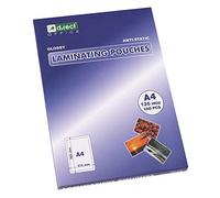 D.RECT Láminas Para Plastificar, Brillante, Transparente, Tamaño A4, 125 Micras, Paquete de 100 Unidades, Laminación, Material de Oficina