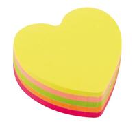 D.RECT | Notas Adhesivas | Set de 1 | 70x70mm | 1x400 un Bloque de Hojas | Material de Oficina | Multicolor - Diseño de Corazón