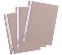 D.RECT Pack 25 Carpetas A4 PP Perforadas para Archivadores con Tira de Identificación Gris