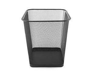 D.RECT Papelera Escritorio 18L - Papeleras Oficina, Habitacion de Malla Metálica - Negro