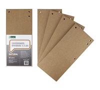 D.RECT Paquete de 50 tiras separadoras de cartón, 10,5 x 23,5 cm, pestañas separadoras, separadores de archivos, 300 g/m², papel de estraza