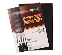 D.RECT - Portadas para encuadernar de cartón 250 gr/m2, extra rígido, A4, negro, paquete de 100 unidades, con estructura de pie, 008702