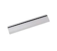 D.RECT Regla de Aluminio | Regla de 20 cm de Longitud | Regla con Mango | Resistente a la Rotura | Para la Escuela, la Oficina, el Hogar | Plata