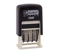D.RECT Sello de Fecha ISO S400 - Sello Fechador Pequeño no Saturado de Tinta para Oficina, Orofesor y Factura con Fecha Autodiseño Accesorios de Oficina, 4mm Año/Mes/Día, 7,5 x 4,7 x 3 cm