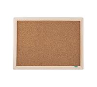 D.RECT Tablero de Corcho 60x40 cm - Tablón de Anuncios de Corcho Rectangular - Tablero de Alfileres con Marco de Madera