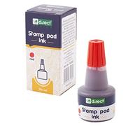 D.RECT - Tinta de sello | para rellenar | para todos los sellos comunes | base de agua | rojo | 30 ml