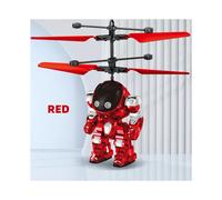 (D-Red) Robot volador Mech Warrior con detección inteligente, suspensión luminiscente y detección de