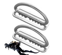 D Ring Buckle - 2 Pieces Heavy Duty Safe Hardware Attachment Clips | Diving Weight Belt Buckles for Snorkeling, Rock Climbing, Outdoor Adventures, Water Sports, Diving, and Daily Use Gear Security