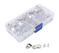 D Ring Picture Hanger Kit | 80 Pcs Iron Single Hook Fasteners for Frames / Mirrors / Wall Art | Tarnish - Defying & Sturdy Hanging Hardware