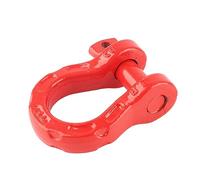 D Ring Shackle 8T/17600lbs, Universal Towing Clevis with 7/8in Pin, 32T/70400lbs Breaking Strength for Winch Strap ATV UTV Truck Recovery (Roja)