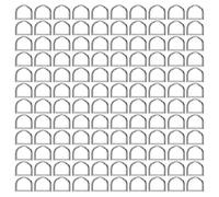 D Rings Buckle Multipurpose Heavy Duty Zinc Alloy Metal Small DIY Half Round D Rings for Handbag Belt Key Chain Accessories Gold Silver 120pcs (Silver)