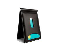 D-RUSH Cartera para hombre Slim de piel sintética - Tarjetero externo, clip billetes de metal curvado, cierre magnético seguro, Negro , PORTAFOGLIO 11 X 8 X 1,5 CM, Tarjetero para tarjetas de crédito