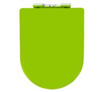 D S - Asiento de inodoro de cierre suave con liberación rápida y bisagras ajustables, fácil de limpiar, diseño grueso, disponible en rojo, morado, azul y verde, perfecto para baños modernos