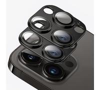 D.SKING Paquete de 2 protectores de lente de cámara para iPhone 14 Pro Max/iPhone 14 Pro, aleación de aluminio de vidrio y cubierta de cámara de vidrio templado de zafiro, fuerte adherencia,