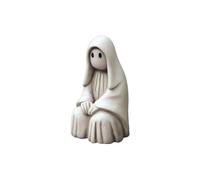 (D) Spooky Ghost Garden Sculpture Halloween Adorable White Ghost Create Atmosphere Fun Decorative
